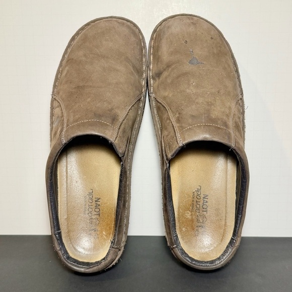 Mens NAOT Bjorn Brown Nubuck Leather Comfort Slip On Clogs / Size 12 - EU 45 main image 7